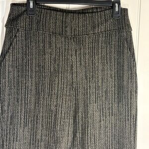 Saint + Sophia Putney Pull On Pants Size 8 Olive/ Black Relaxed Straight Pockets